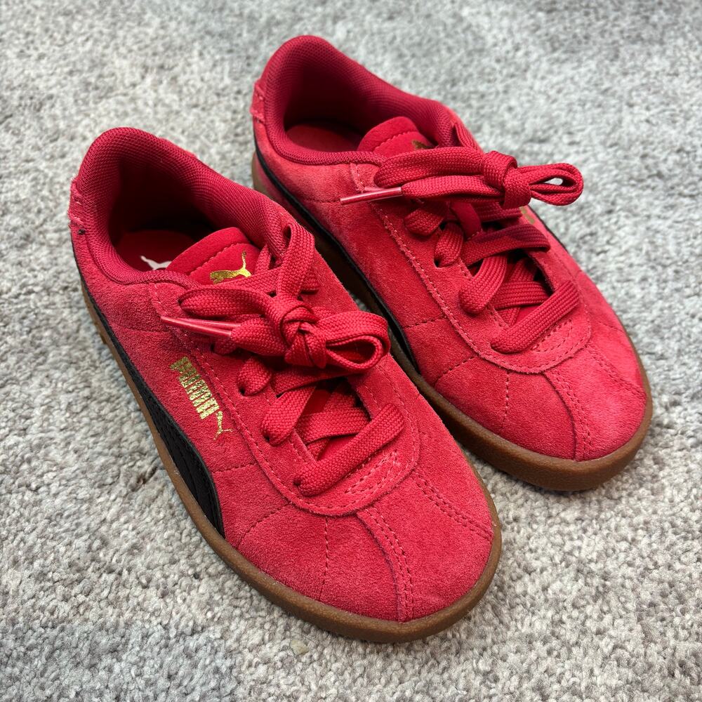 New! Puma Palermo Sneakers Red & Black Toddler size 12C
